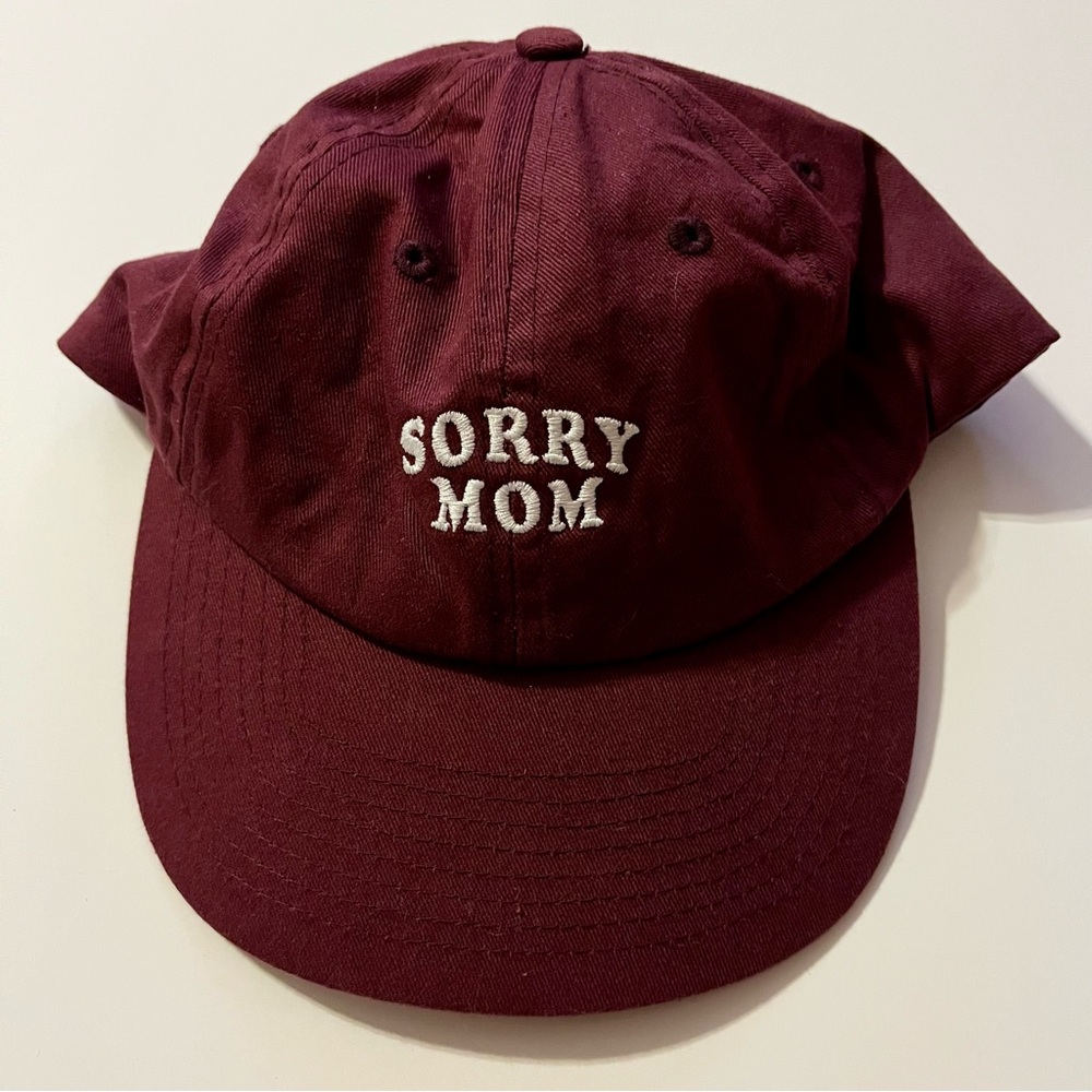 Burgundy 'Sorry Mom' Hat